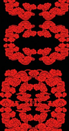 中国风设计手绘中式复古风祥云底纹套图