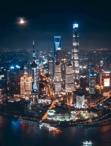 展板上海夜景