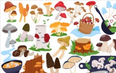 动漫印花卡通蘑菇