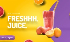 水果橙汁果汁海报