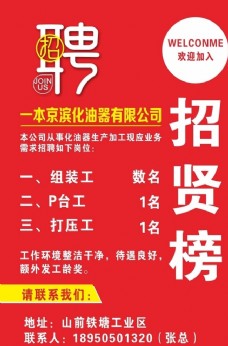 本京滨化油器 招牌海报
