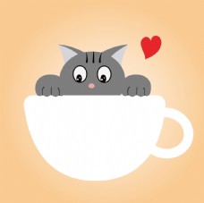 咖啡杯猫