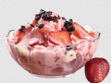 冰淇淋海报草莓冰淇淋饮品夏季海报素材