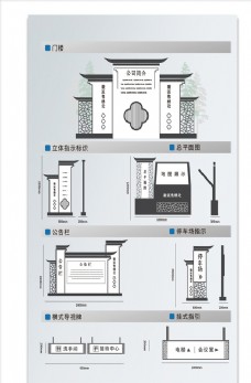 中国风设计中国风公园导视系统