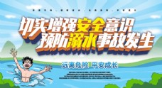 预防溺水学校社区宣传展板