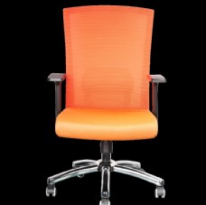 橙色时尚办公椅正面