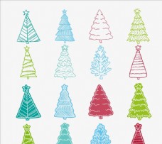 装饰品七彩虹粗略圣诞树
