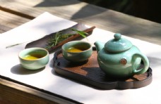 泡茶茶器茶具意境简约背景素材