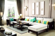 时尚家具中式家具客厅沙发桌子