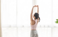 女性健身瑜伽健身柔美女性人物背景素材
