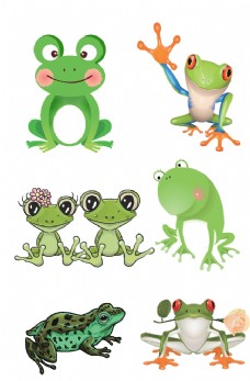 卡通青蛙各式图案