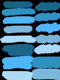 彩笔海蓝色水彩可商用笔刷套图
