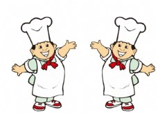 宣传单矢量彩色卡通厨师