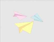 直通車矢量折纸飞机