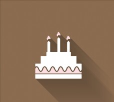 生日蛋糕卡通矢量