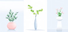 盆栽植物植物花卉盆栽花瓶简约现代装饰画