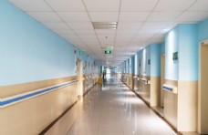 建筑素材医院走廊建筑安静背景素材