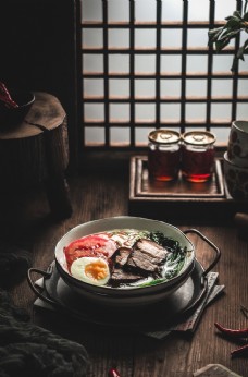 食物背景小火锅日式食物食材背景素材