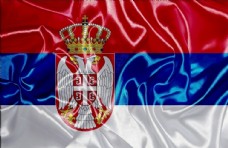 欧式边框塞尔维亚国旗