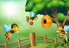 黄金龟卡通蜜蜂