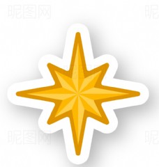 光线星星徽章