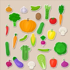 健康饮食卡通蔬菜