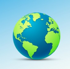 3D地球3D矢量蓝色地球
