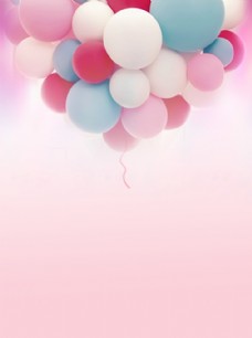 粉色气球背景