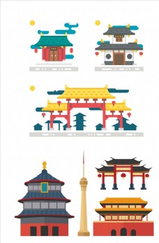 水墨中国风中式复古建筑