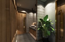 餐厅新中式餐饮卫生间设计
