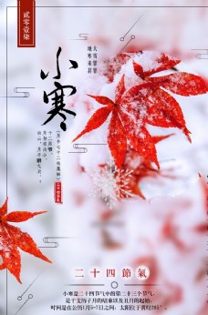 树木中国风小寒创意海报