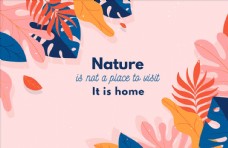 春季背景植物海报