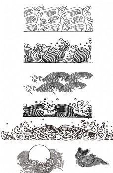 中国风设计海浪图案