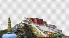 psd素材西藏布达拉宫建筑背景海报素材