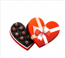 情人节快乐心形巧克力盒