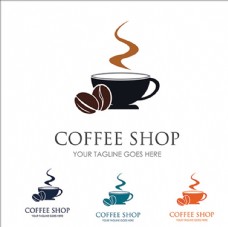 咖啡杯咖啡店铺标志