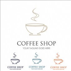 茶咖啡店铺标志