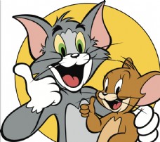 动画卡通矢量猫和老鼠