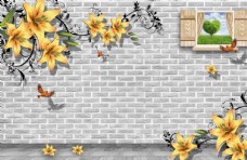 欧式花纹背景花卉背景墙
