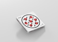 披萨盒包装样机效果图智能贴图
