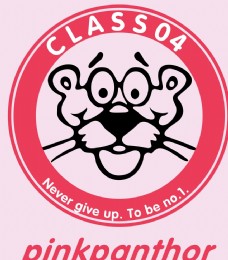 校服粉红豹logo标识4班班服