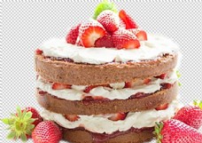 美食素材蛋糕美食食材草莓甜品海报素材