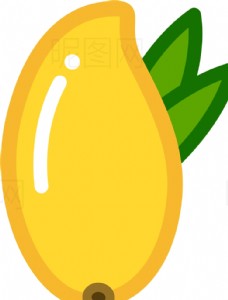 卡通菠萝芒果