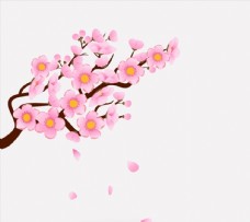 樱桃园粉红色樱花树