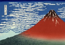 挂画日式富士山