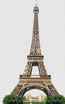 法国铁塔建筑地标合成海报素材