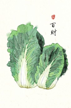 素描蔬菜装饰画