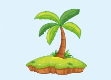 大自然椰子树卡通