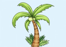 大自然椰子树卡通
