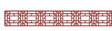 中式古门窗花纹AI矢量图